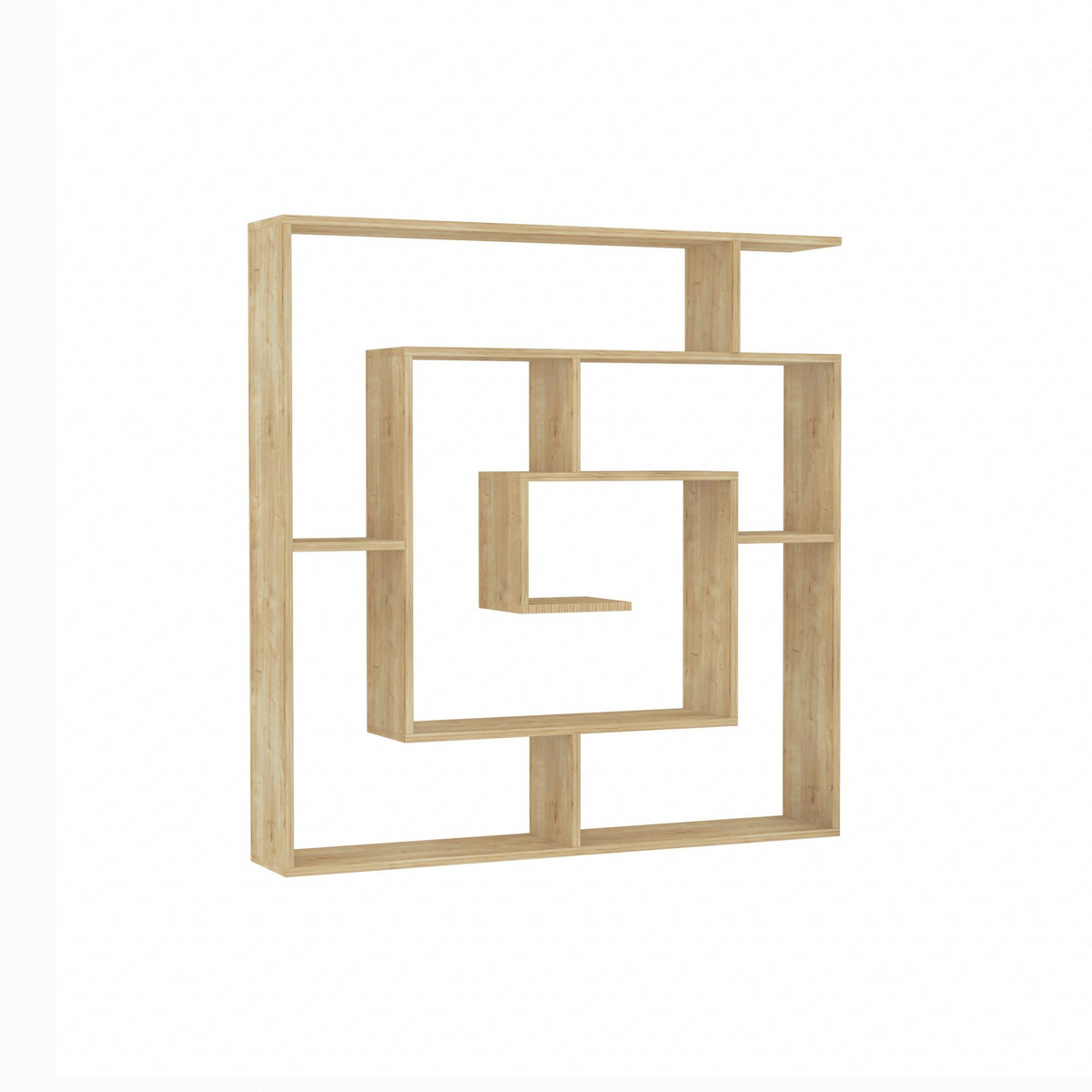 Norda Design Kirjahylly Labirent, Sapphire Oak -tammi, 22 × 125 × 128,6 cm