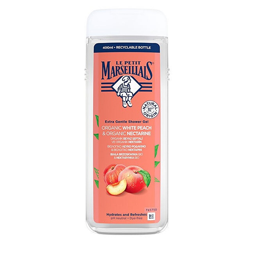 Le Petit Marseillais Valkoinen persikka ja nektariini luonnonmukainen delicate suihkugeeli 400 ml