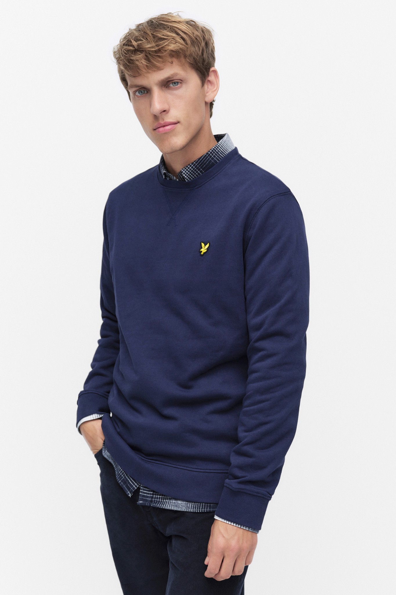 Crewneck sweatshirt, NAVY, S