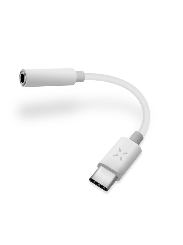 FIXED Audiosovitin USB-C/3.5mm Naaras 10cm Valkoinen
