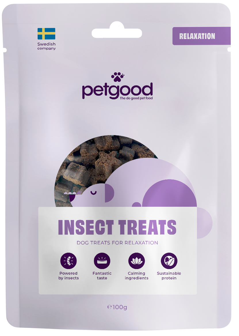 Petgood hyönteispohjainen koiranherkku rentoutumiseen 100 g