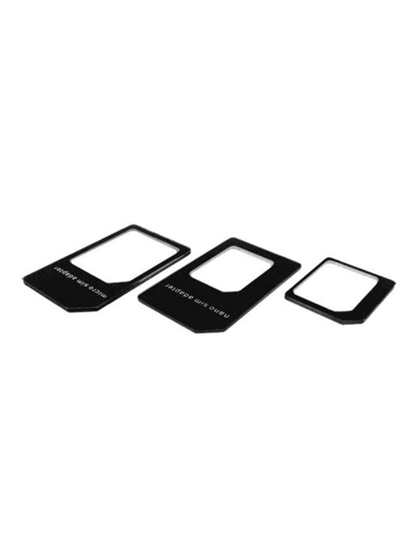 DELTACO SIM-korttisovitin, micro/mini/nano-sim, musta
