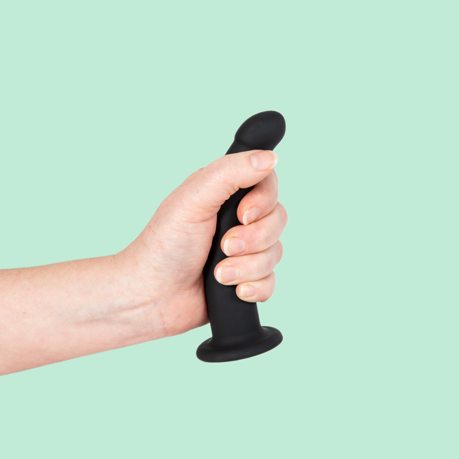 Black Silicone Semi Realistic Dildo Small Dildo