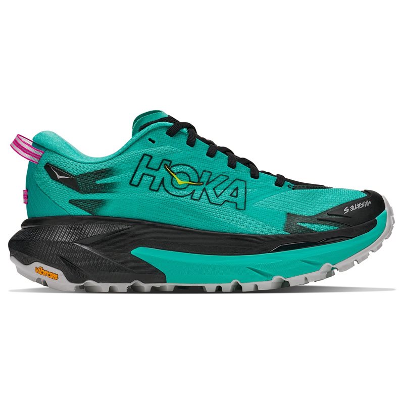 Hoka W Mafate 5 Black/Electric Aqua - 40 2/3