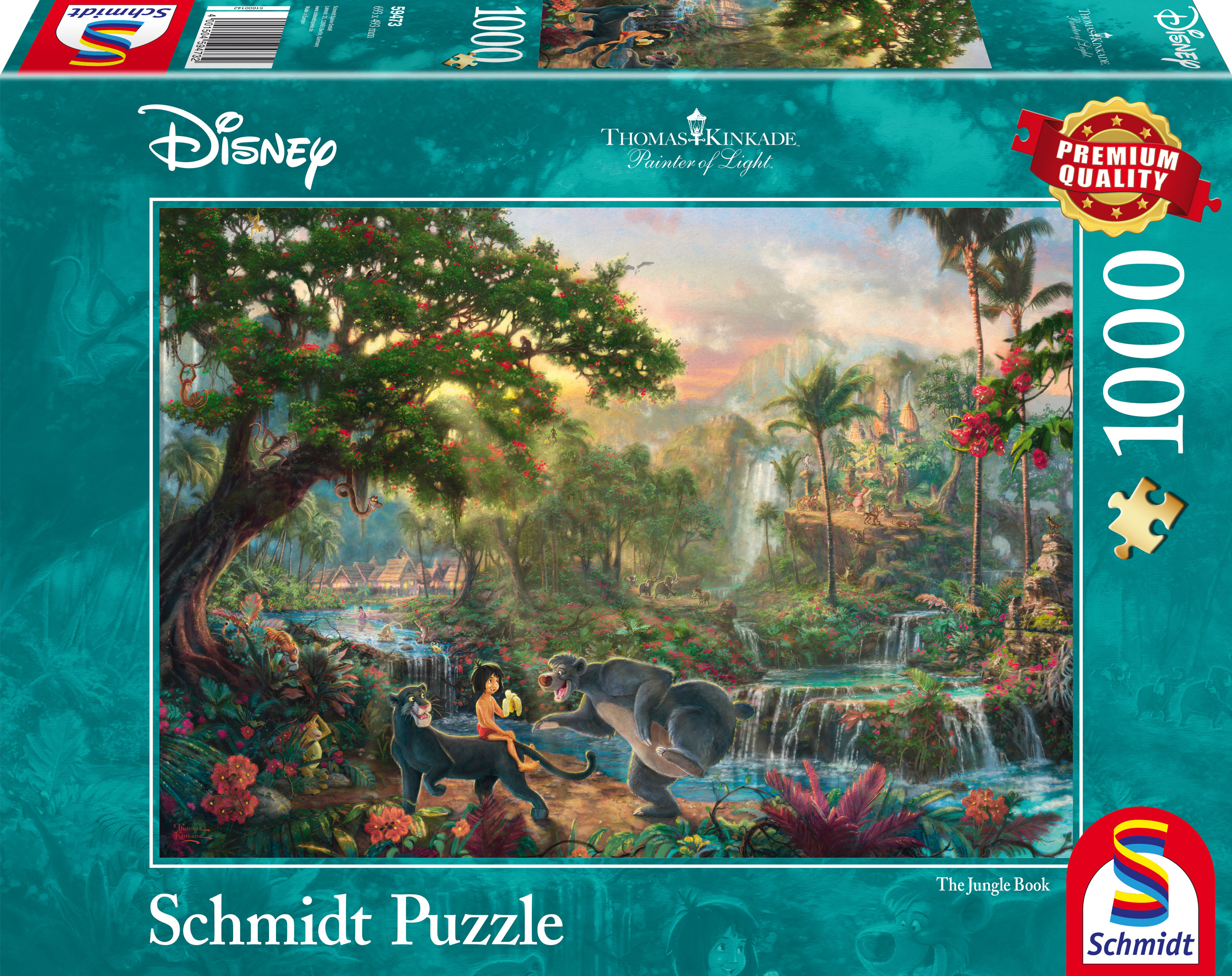 Schmidt Puzzle - Thomas Kinkade: Disney - The Jungle Book (1000 pieces) Lattia