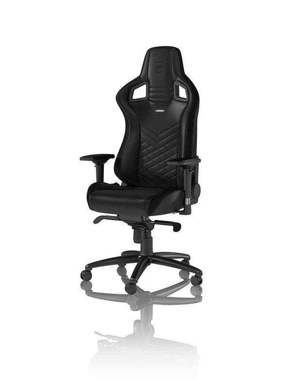 noblechairs EPIC, PC-pelituoli, 120 kg, pehmustettu istuin, Pehmustettu selkänoja, Alumiini, Musta