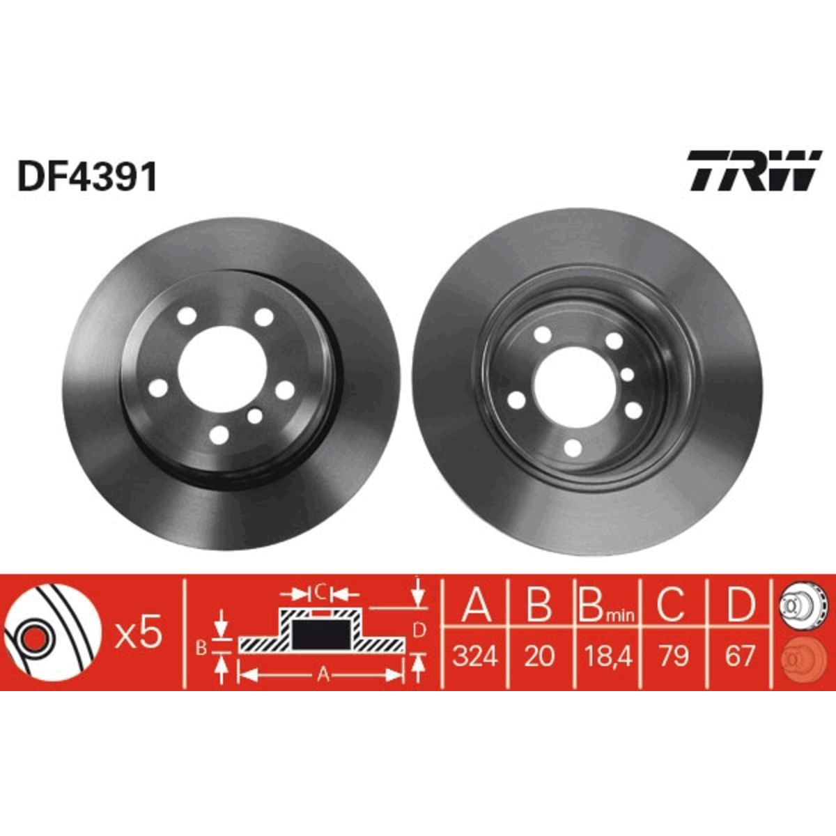 Jarrulevy TRW DF4391