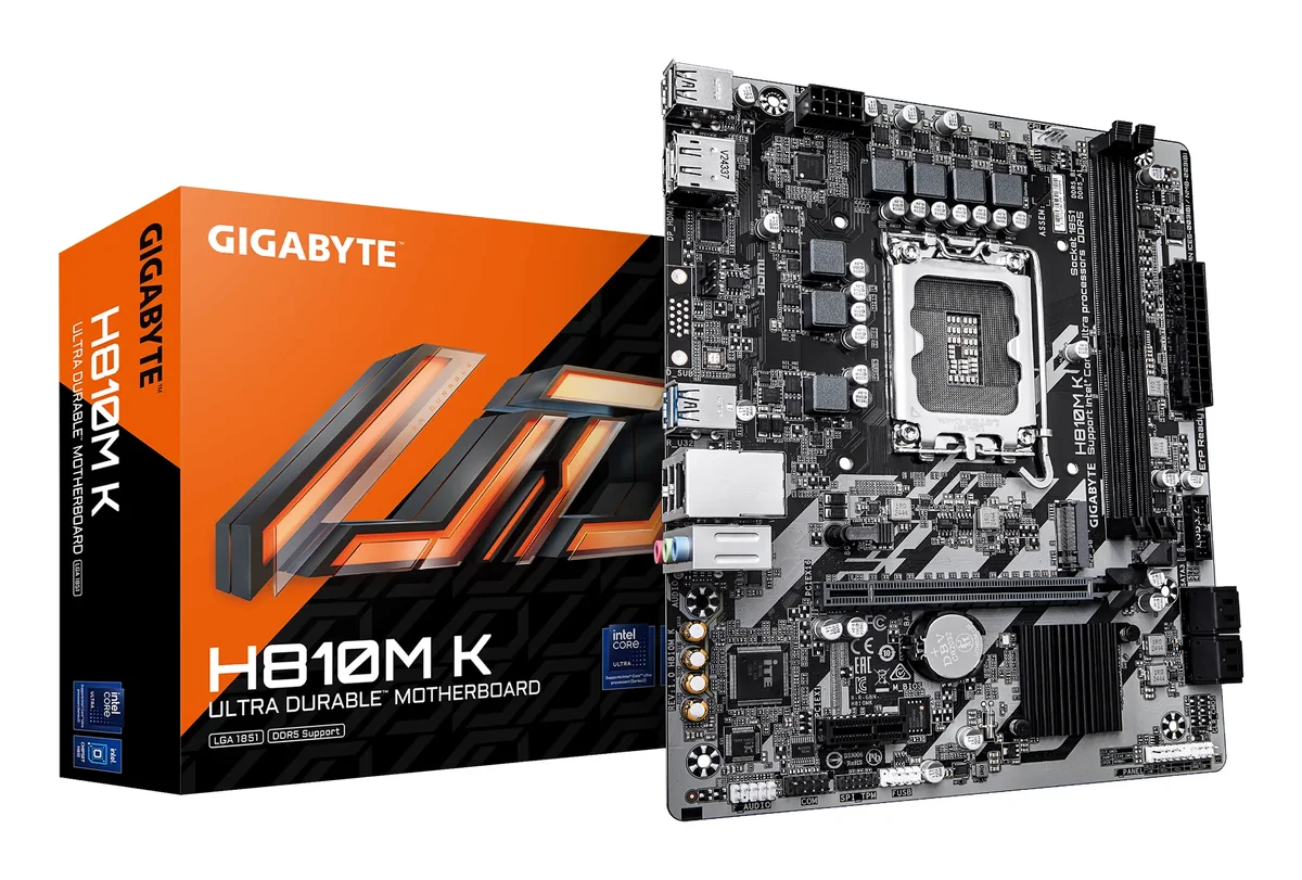 GIGABYTE H810M K Emolevy - Intel H810 - Intel LGA1851 - DDR5 RAM - Micro-ATX