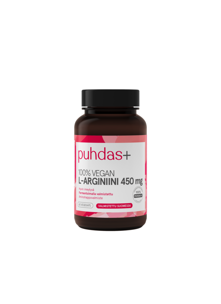 Puhdas+ L-Arginiini 450 mg 60 vegekaps