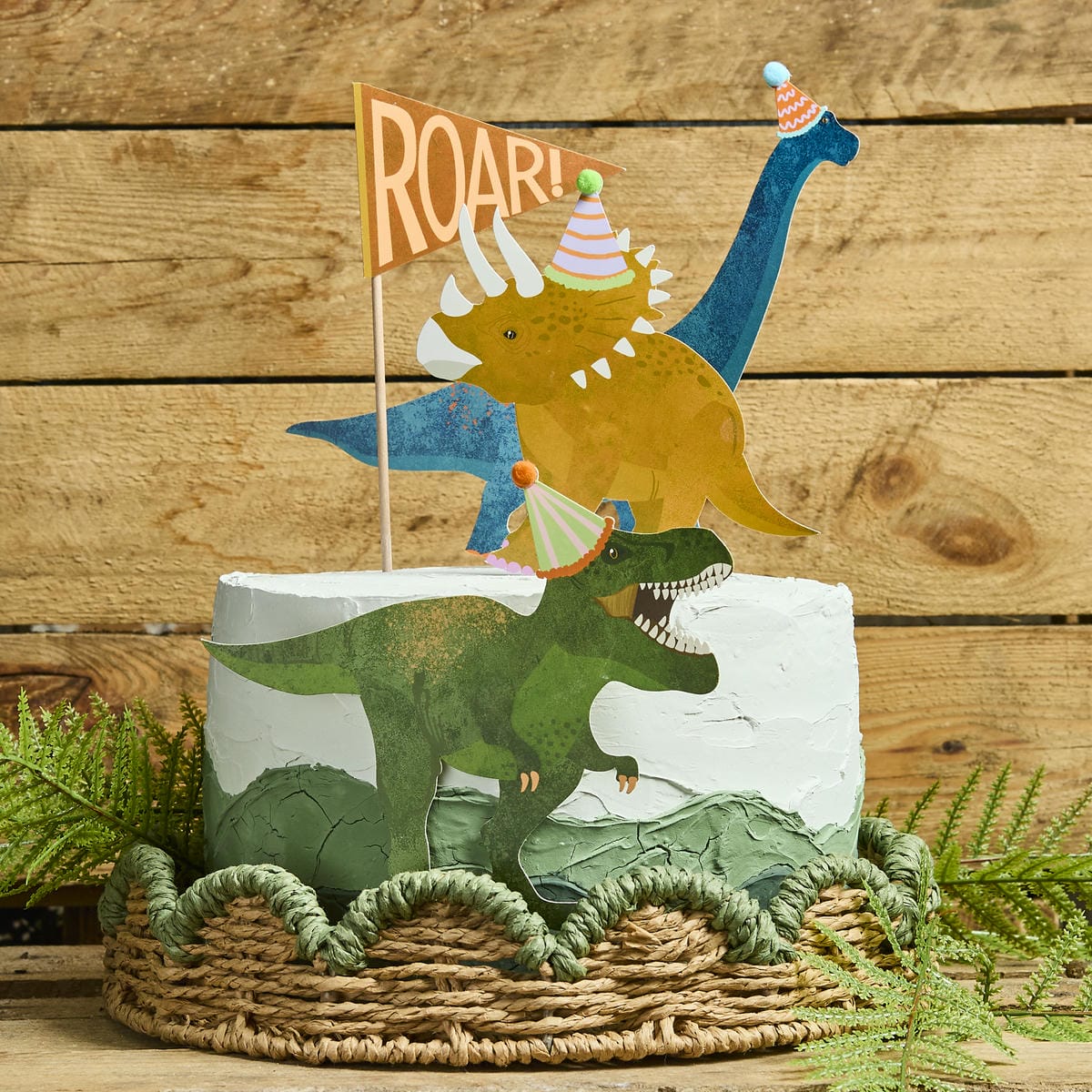 Kakkukoristetikut – Dinosaurus-teema, 4 kpl