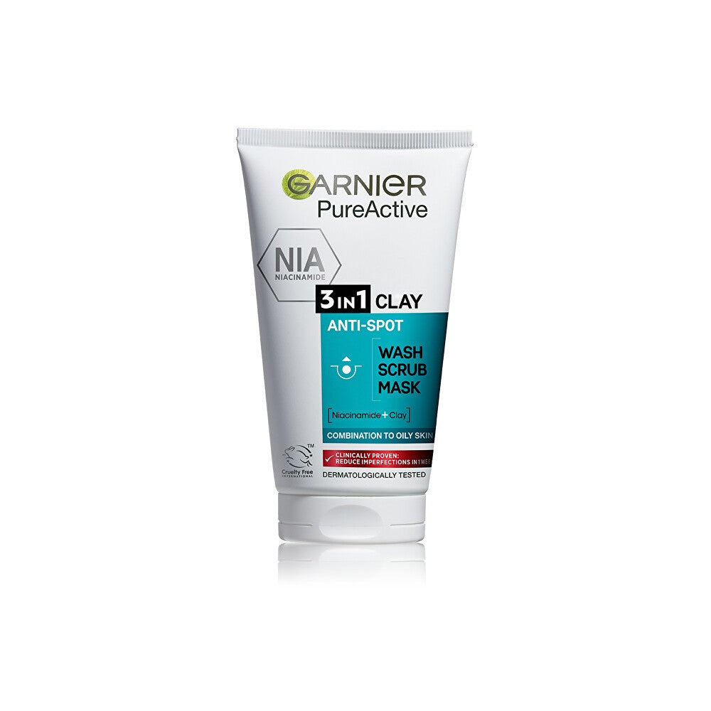 Garnier Pure - puhdistusgeeli, kuorinta ja naamio epätasaisuuksia vastaan 3in1 - 150ml