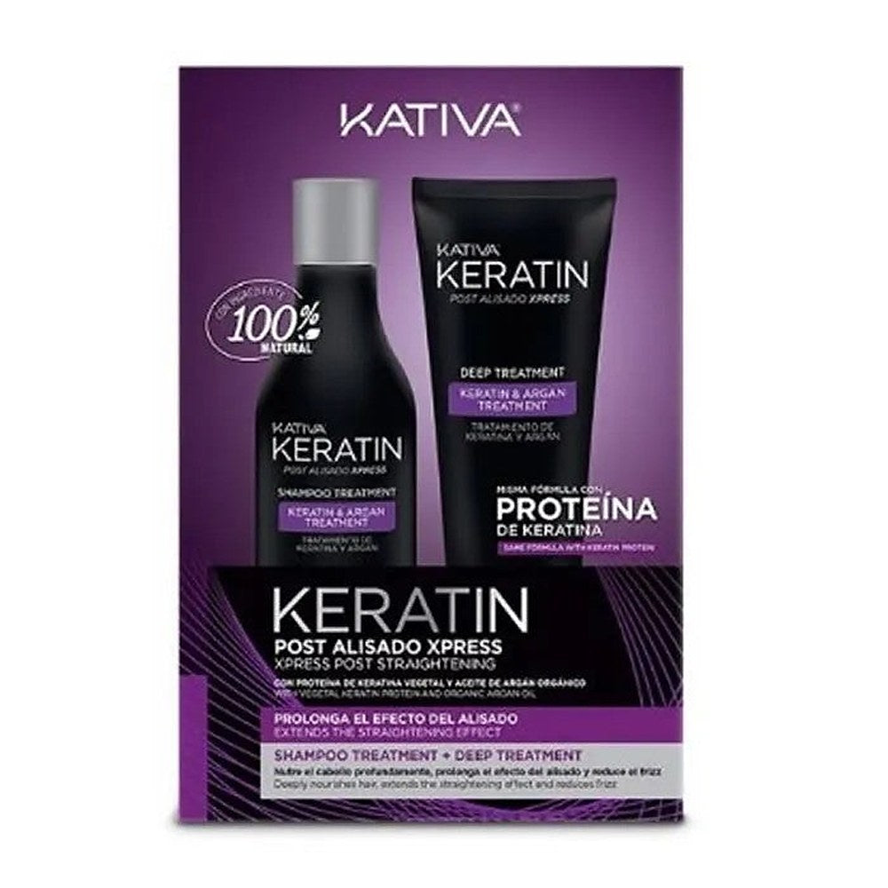 Kativa Keratin Post tasoittava Xpress -setti 2 osaa
