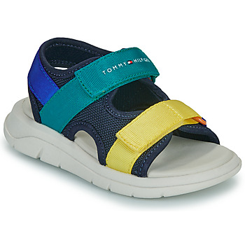TOMMY HILFIGER Avonaiset kengät 'QUEST' sininen / tummansininen / keltainen / punainen