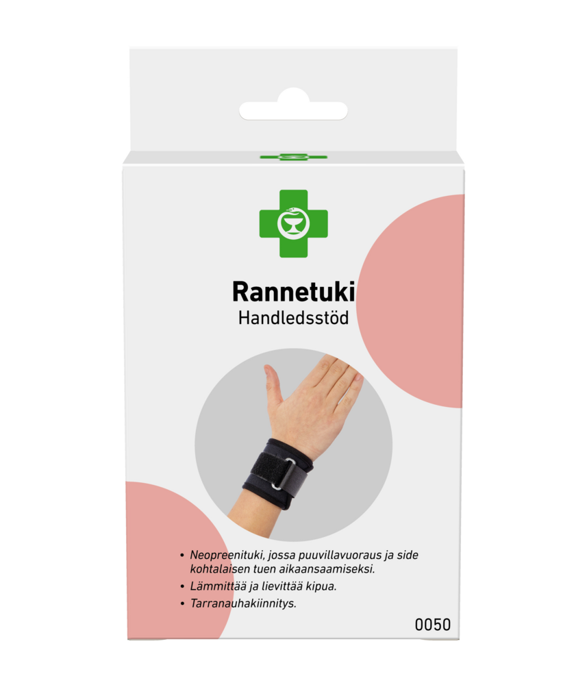 APTEEKKI rannetuki S 1 kpl, musta