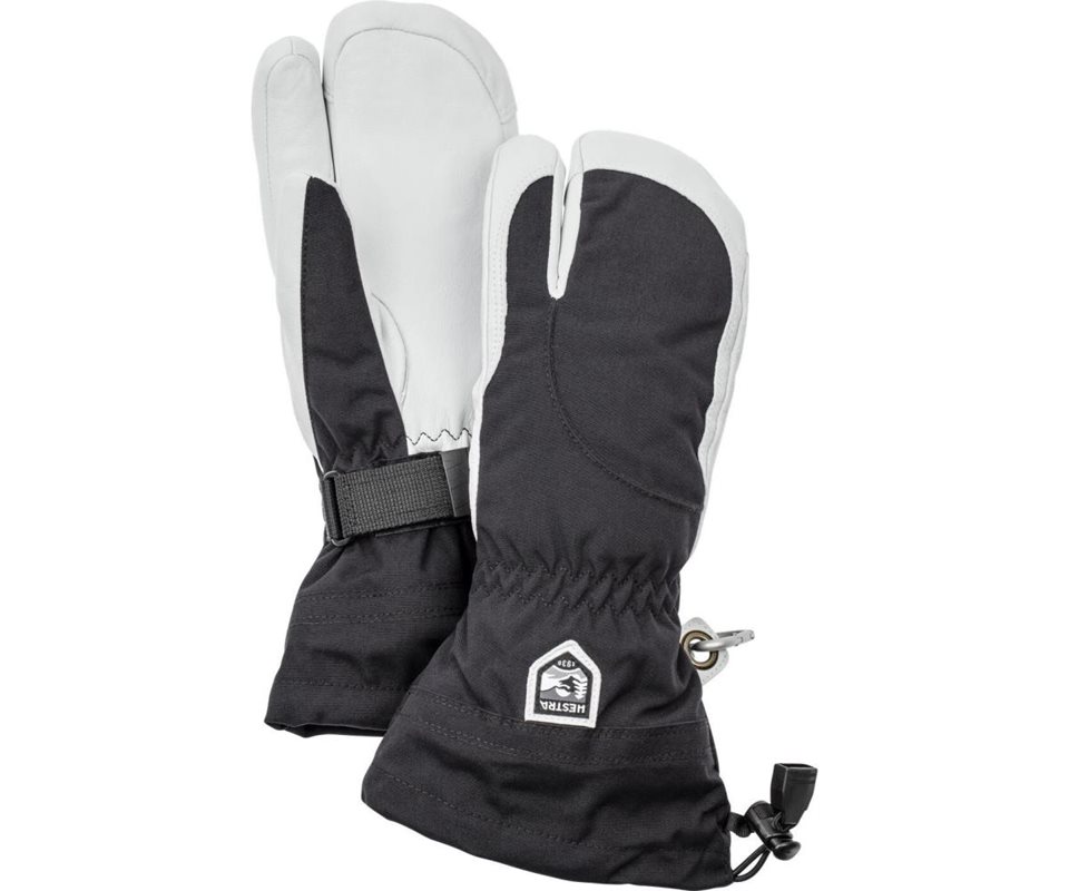 Hestra Heli Ski 3 Finger Gloves Women Black/Offwhite - 5
