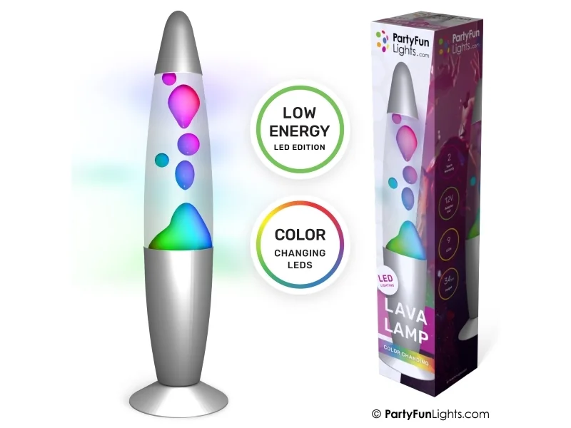 Lava lampe - Multifarvet H: 34cm