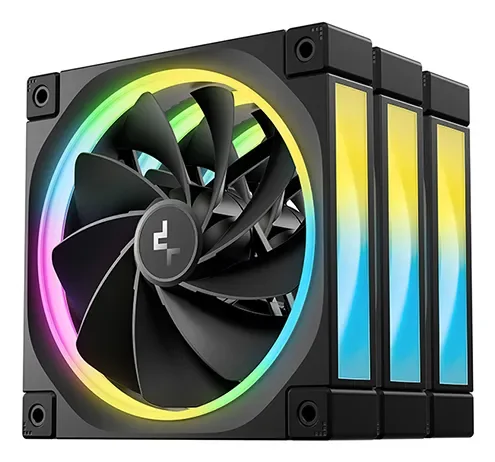 DeepCool FL12R Triple-Pack - Kotelotuuletin - 120mm - Musta RGB LED valolla - 34 dBA