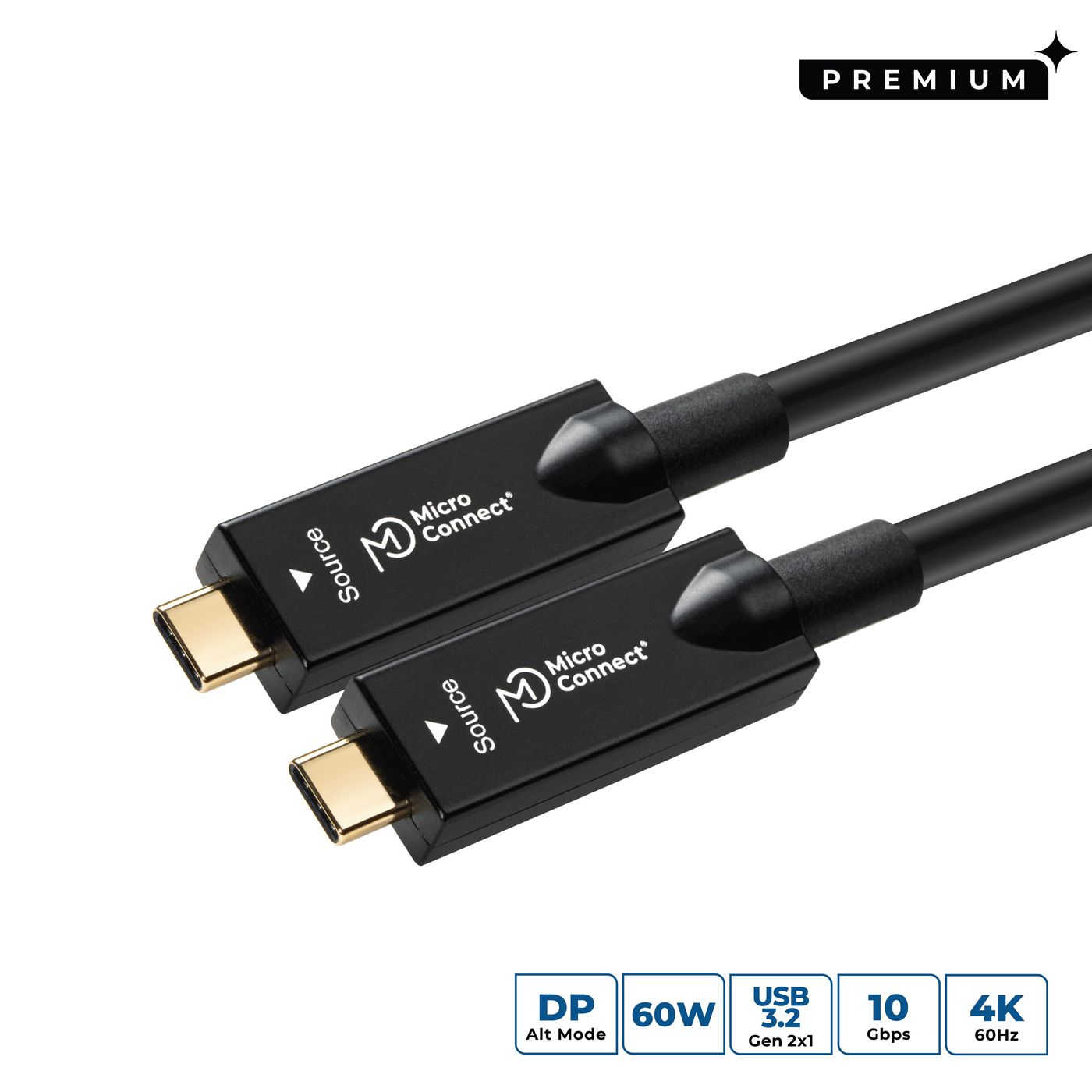 Microconnect Usb3.2cc10op Usb-kaapeli Usb 3.2 Gen 2 (3.1 Gen 2) 10 M Usb C Musta 10m Usb-c Usb-c Musta