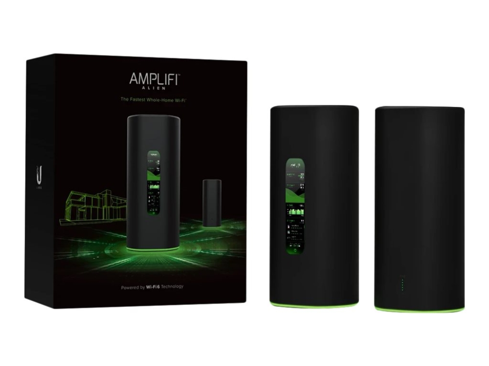 Ubiquiti AmpliFi Alien Wi-Fi 6 Kit - Wi-Fi mesh -järjestelmä, Musta, Vihreä