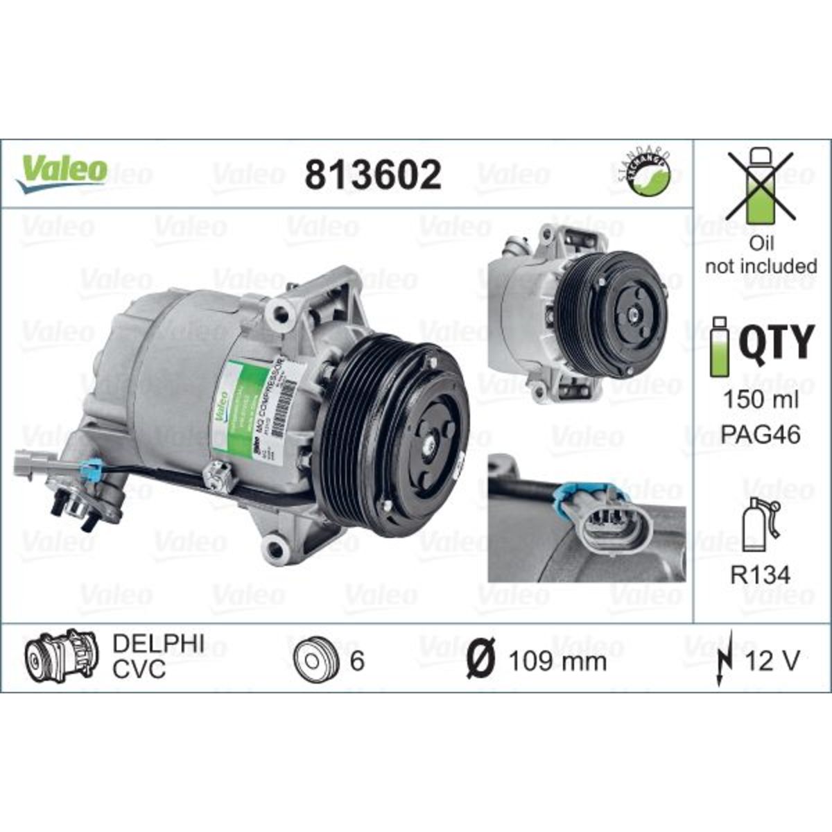 Ilmastoinnin kompressori VALEO 813602