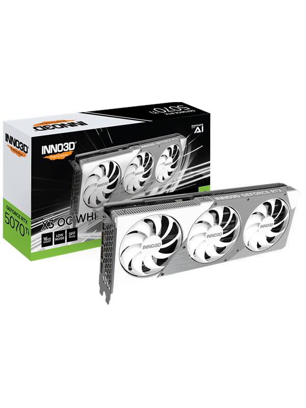 Inno3D GeForce RTX 5070 Ti X3 White 16 Gt OC -näytönohjain