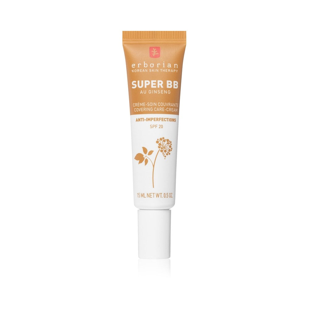 Erborian Super BB Covering Care-Cream BB-voide täydelliselle ja tasaiselle iholle pieni pakkaus sävy Caramel 15 ml