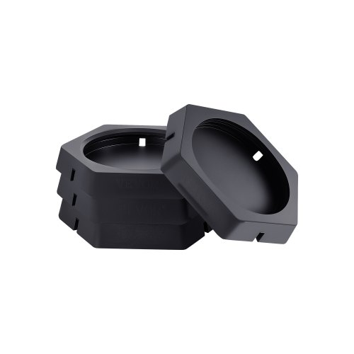 VEVOR RV Leveling Pads, 4-Pack Rubber Trailer Jack Pads, Each with 5000 lbs Capacity, Jack Stabilizer Padding with Large Surface Area, Ideal for 10" Round Feet, 5th Wheels Class A/C Motorhomes Camper