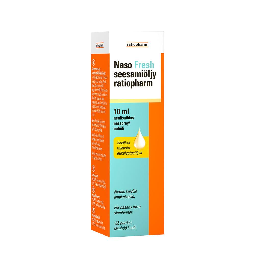 Naso Fresh Seesamiöljy Ratiopharm 10 ml nenäsuihke