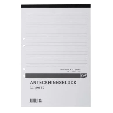 Other Muistilehtiö A4, viivoitettu, rei'itetty ja perforoitu, 5kpl 7319024004080-5 Vastaa: N/A