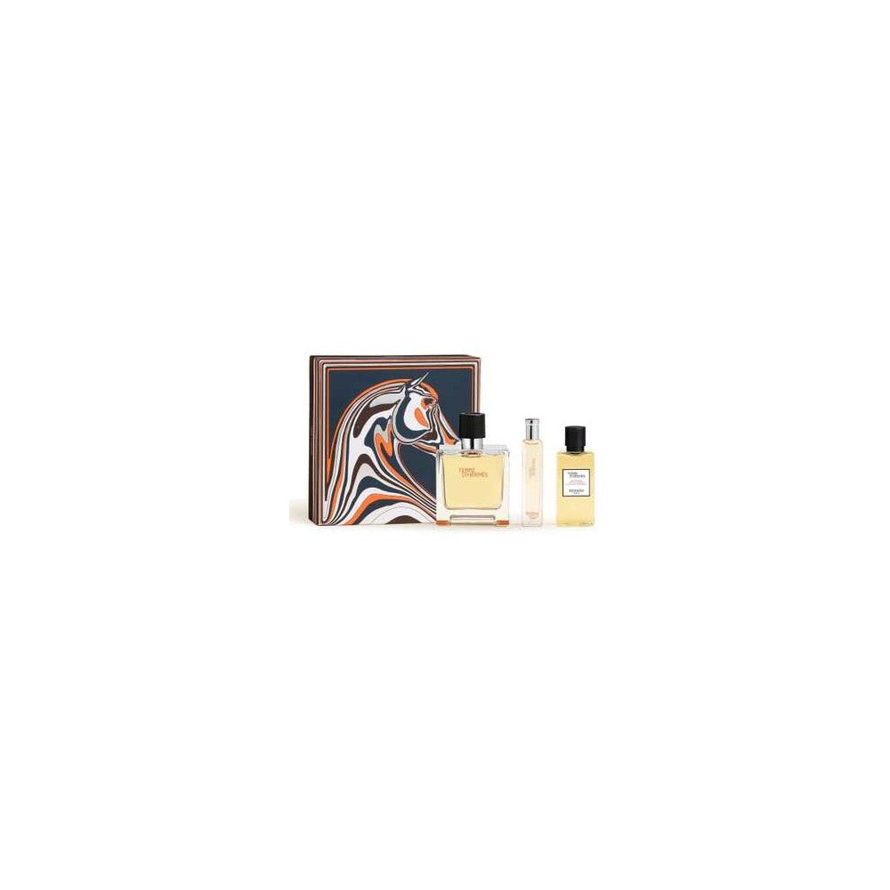 Hermes Terre D ́Hermes Pure Parfyymi Lahjasetti Parfum 75 ml, suihkugeeli 40 ml ja Pure Parfyymi miniatyyri 15 ml - 75 ml