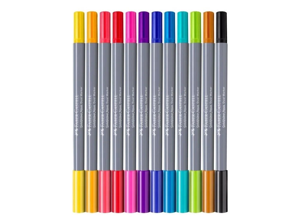 Faber-Castell Gofa Aqua Dual Marker wallet of 12