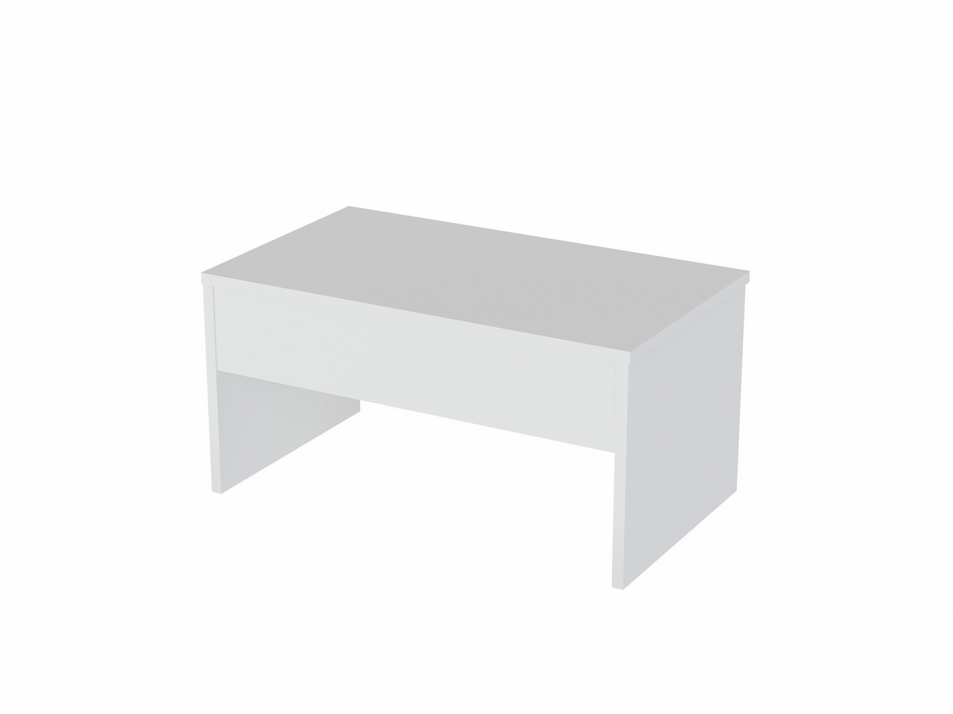 Norda Design moderni valkoinen sohvapöytä, 90 x 52 x 45 cm | 100% melamiinipinnoitettu lastulevy, 18 mm paksu | Tyylikäs ja toiminnallinen muotoilu