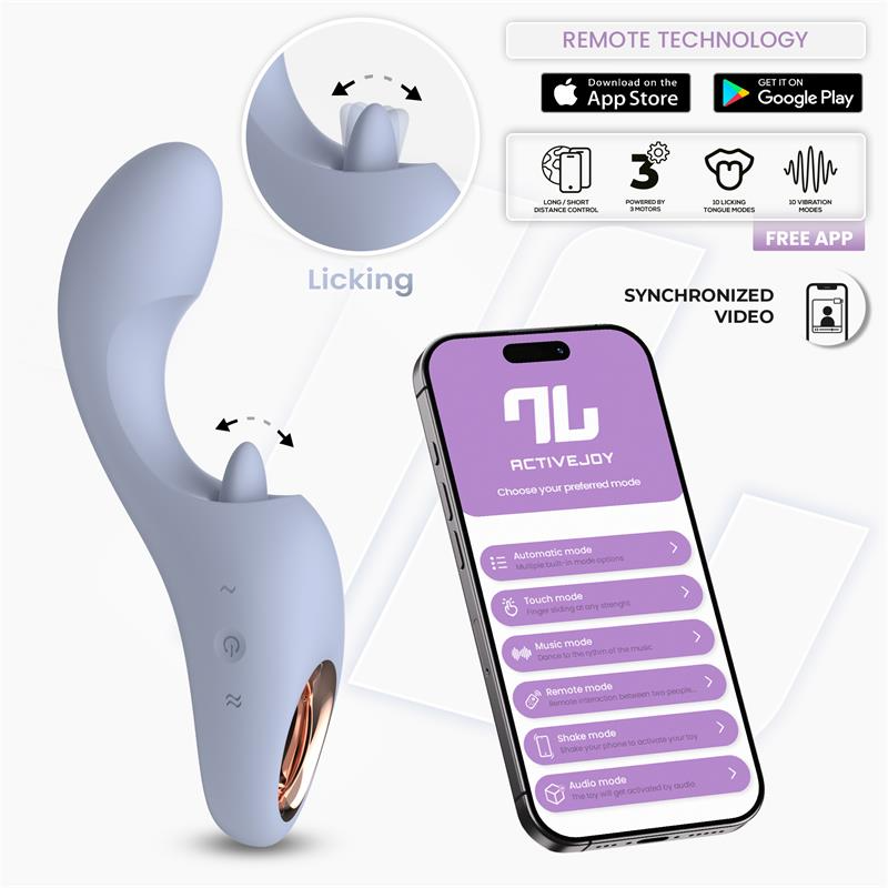 Licky Licking Tongue Vibrator With App Sovelluksella ohjattava vibraattori