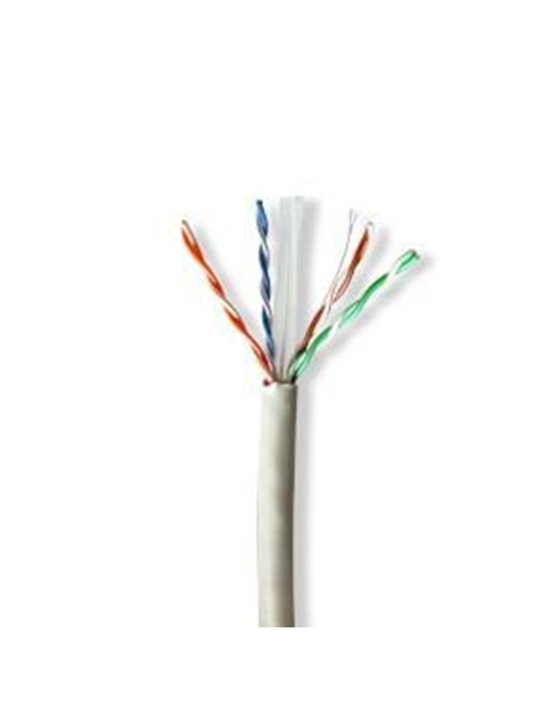 Nedis CAT6 verkkokaapelin rulla | Solid | U/UTP | Puhdas kupari | 305 m | Sisäkäyttöinen | Pyöreä | LSZH | Harmaa | Vetolaatikko