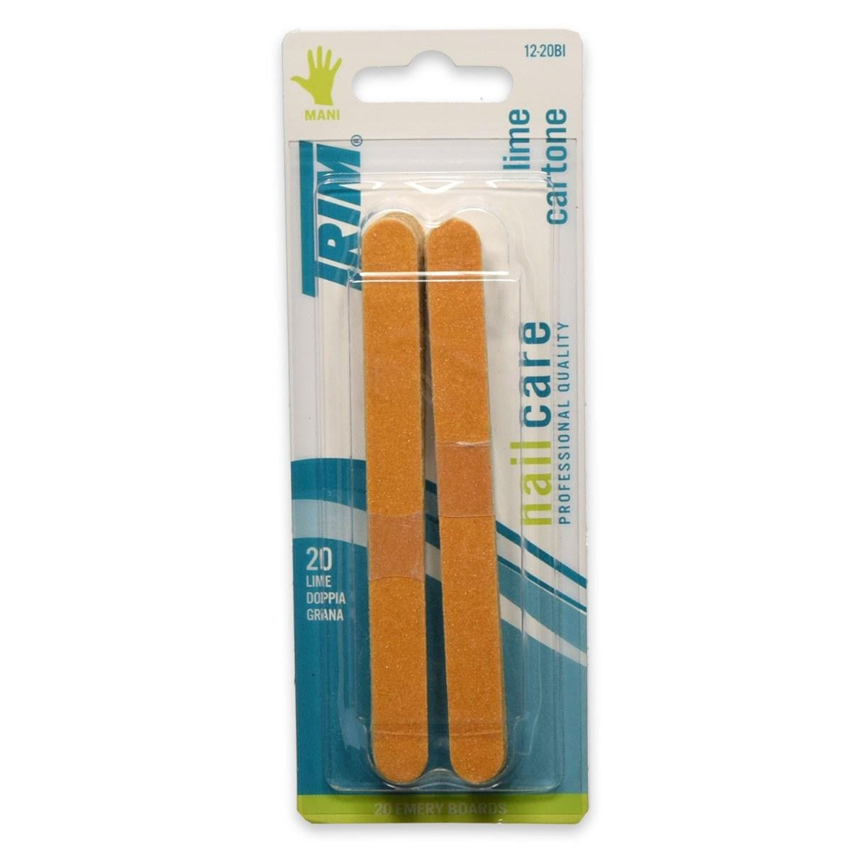 Trim Lima Cartone 12 Cm 20 Pezzi Doppia Grana — Lima per unghie