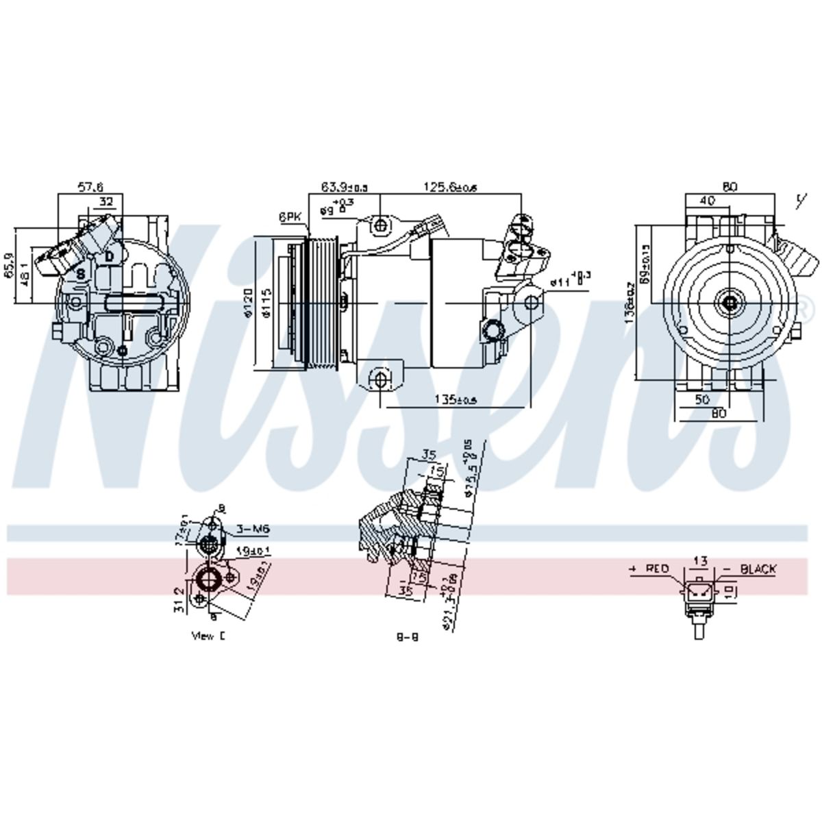 Ilmastoinnin kompressori NISSENS 891012