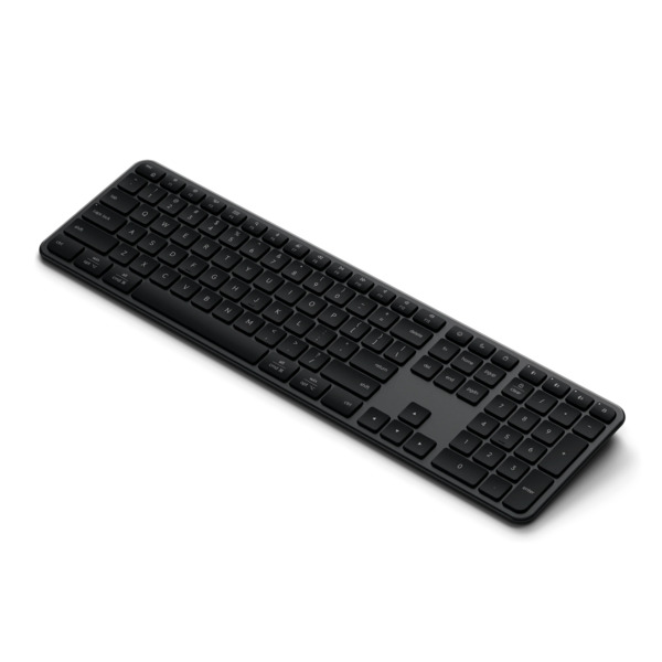 Satechi Slim EX3 - keyboard - connects four devices wirelessly full size - QWERTY - Nordic - space black Input Device - Näppäimistö - Pohjoismainen - Musta