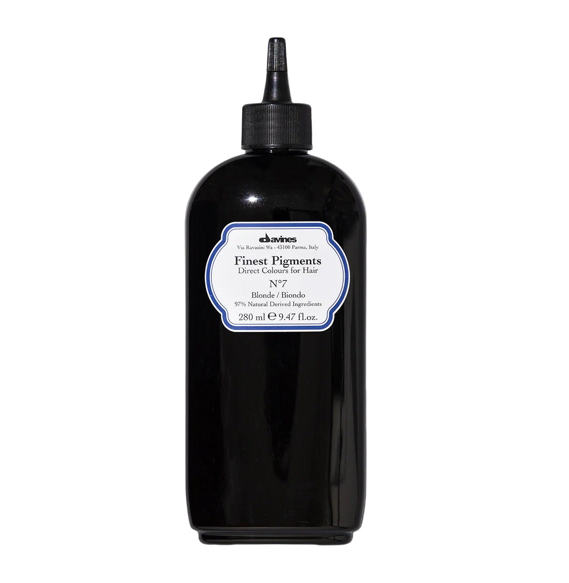 Davines, Hienoin kiilto, luonnollisia ainesosia, hiusväripigmentti, nro 7 vaalea, 280 ml