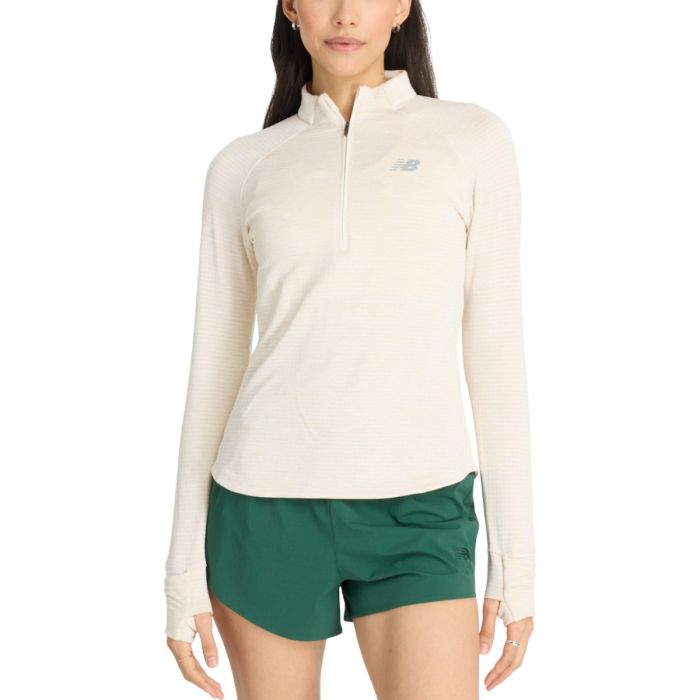 New Balance Athletics Heat Grid Half Zip K. M Valkoinen Naiset