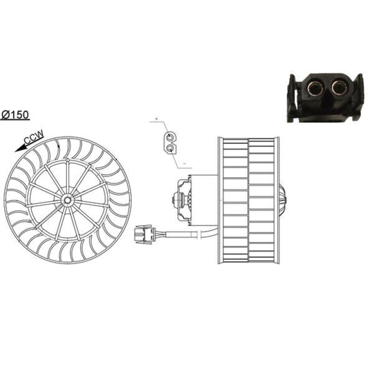 Sisätilapuhallin MAHLE AB 44 000S