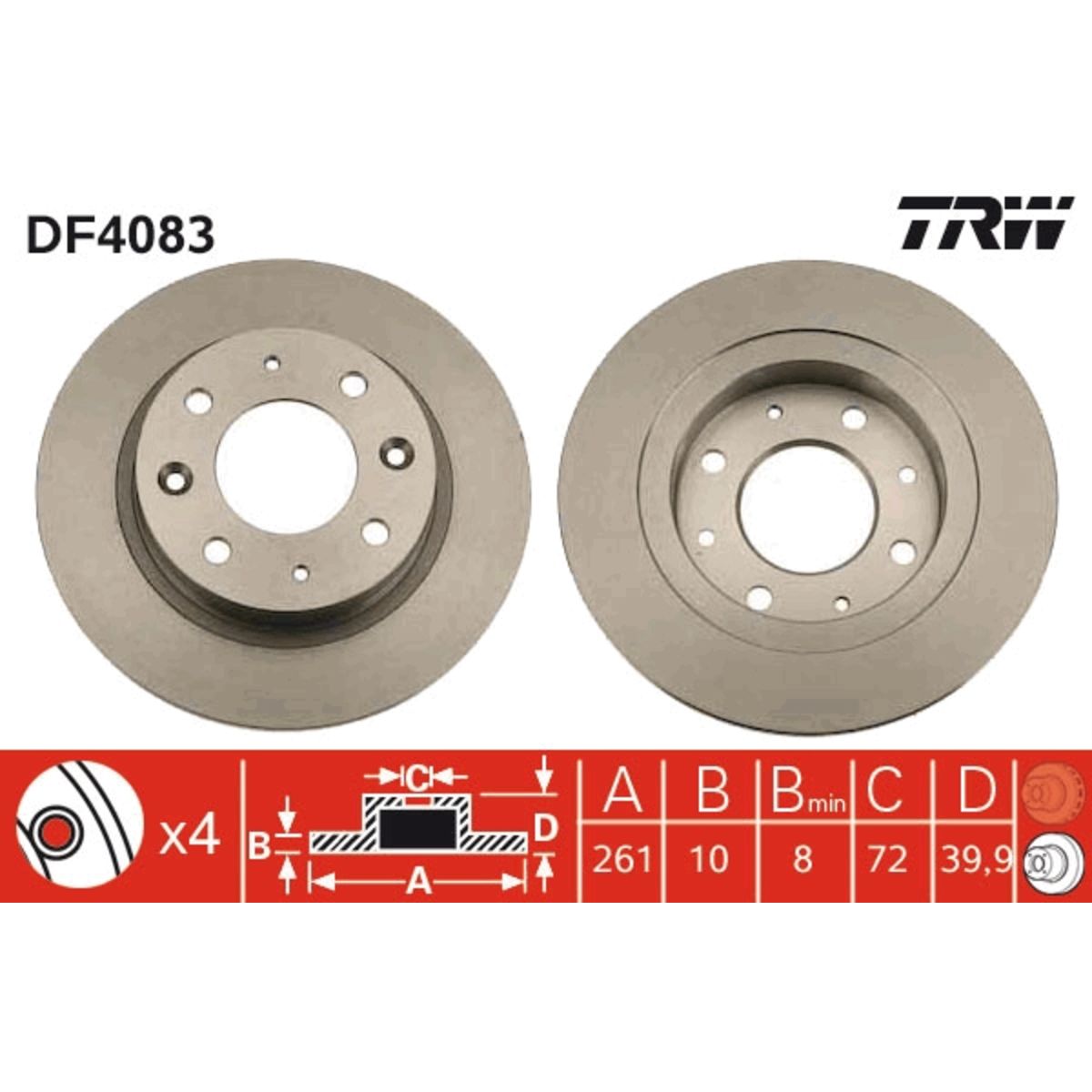 Jarrulevy TRW DF4083