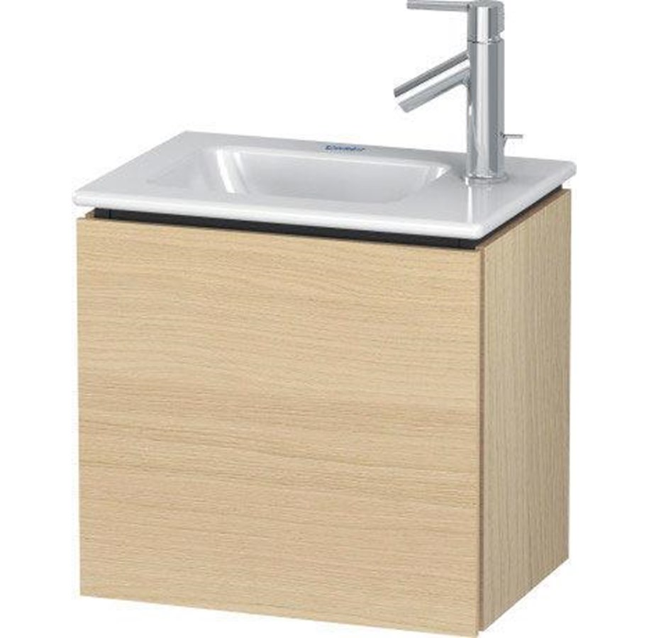 Duravit l-kuutio pesualtaan kaappi, jossa on yksi vasemmalle saranoitu ovi