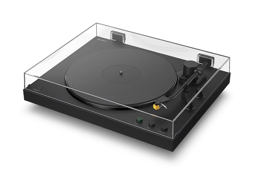 Sony PS-LX5BT, Hihnakäyttöinen levysoitin, Automaattinen, musta, Kumi, Alumiini, 33 1/3,45 RPM