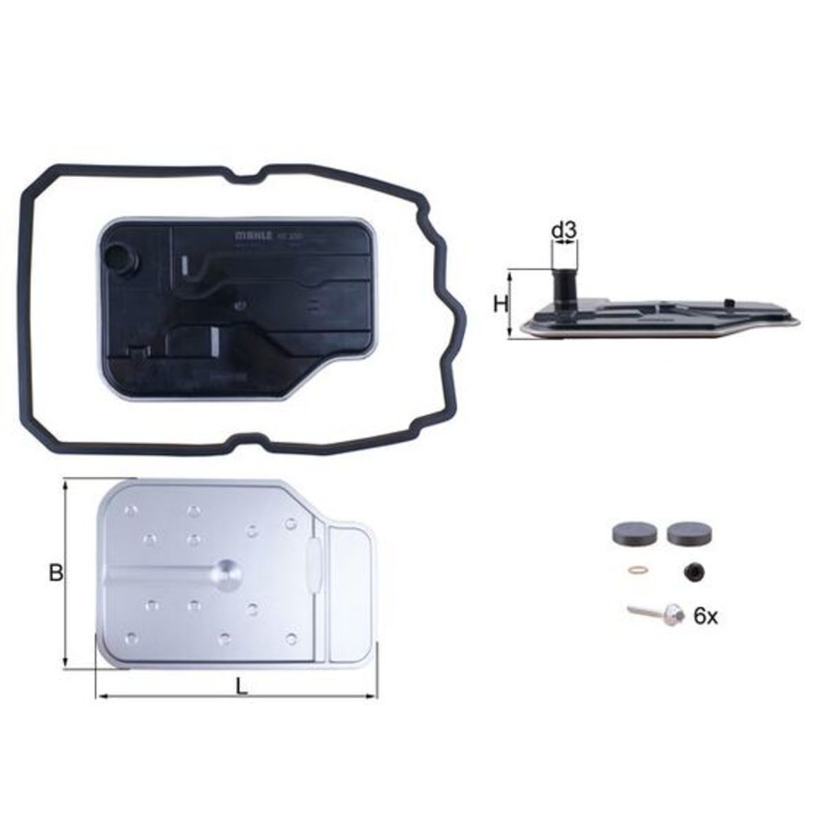 Hydrauliikkasuodatin, automaattivaihteisto MAHLE HX 230KIT