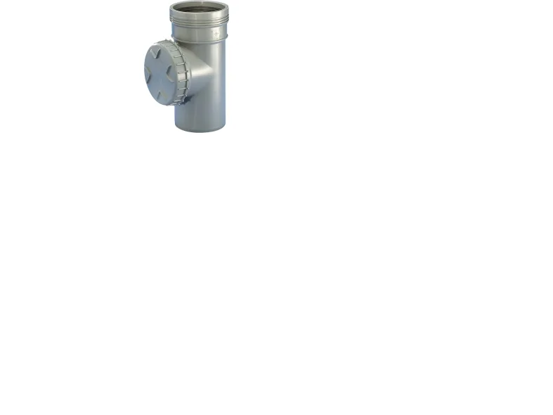 Wavin Wafix pp acces pipe 110 mm with cover Harmaa