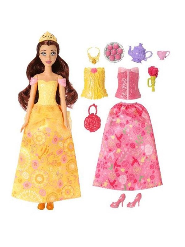 Belle Prinsessa -nukkesetti – 2 asua ja asusteita