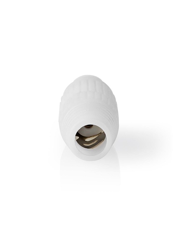 Satelliitti- ja antenni-sovitin | IEC (Coax) Naaras | IEC (Coax) Naaras | Niklattu | 75 Ohm | Suora | Muovi | Valkoinen | 1 kpl