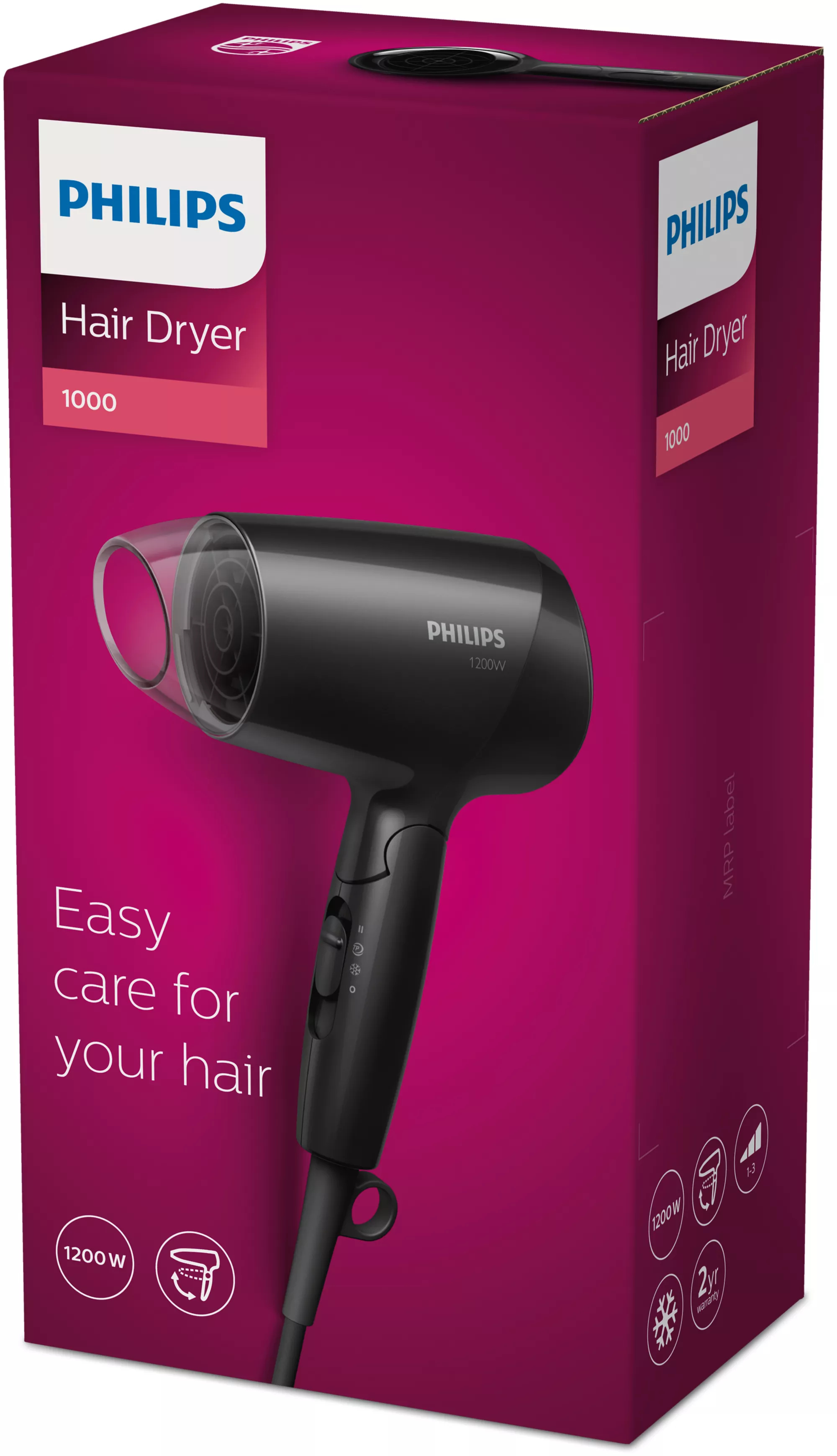 Philips Hiustenkuivaaja Essential Care BHC010/10 - 1200 W