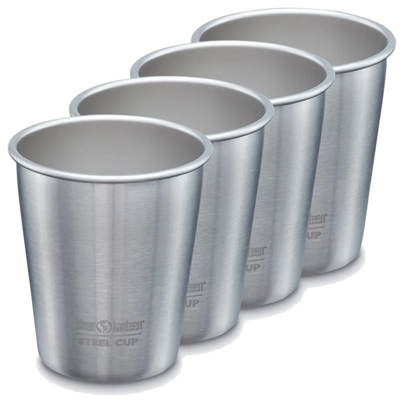 Klean Kanteen Steel Cup - 4 Pack Brushed Stainless - 296 ml