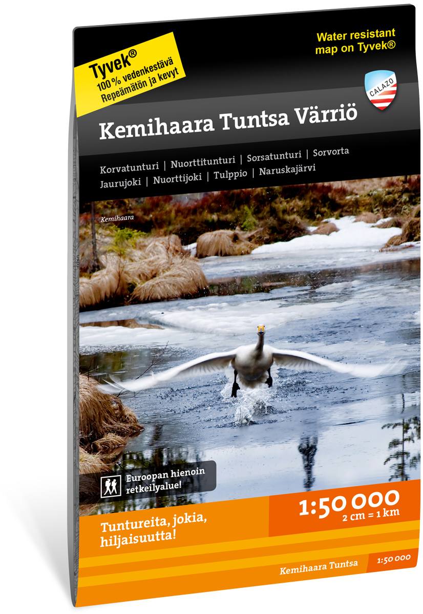 Calazo Kemihaara Tuntsa Värriö Tyvek retkeilykartta (suomi)